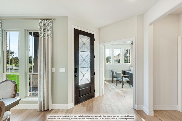 entrance foyer featuring light hardwood / wood-style floors