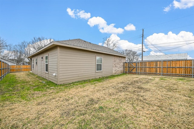 exterior space with a yard