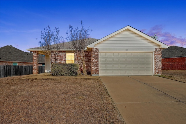 ranch-style house with a garage