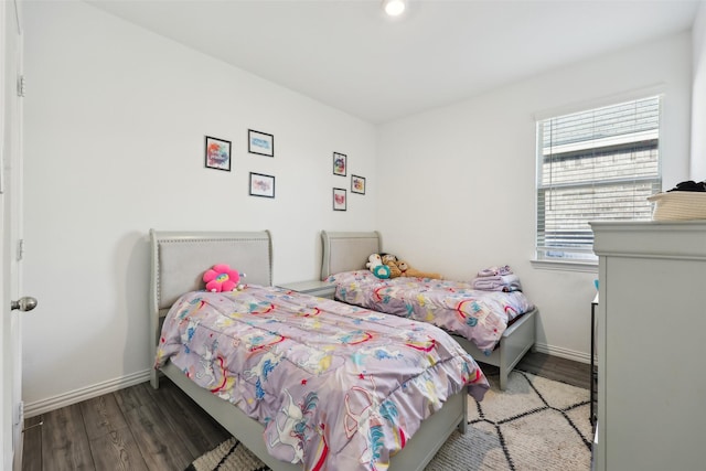 bedroom featuring hardwood / wood-style flooring