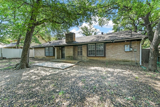 view of front of property with a patio area