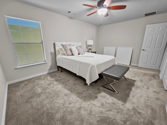 9801 Georgia Ave, Denton, TX 76207 - bedroom featuring carpet flooring, baseboards, and ceiling fan