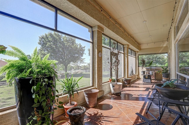9801 Georgia Ave, Denton, TX 76207 - sunroom with healthy amount of natural light and tile patterned flooring