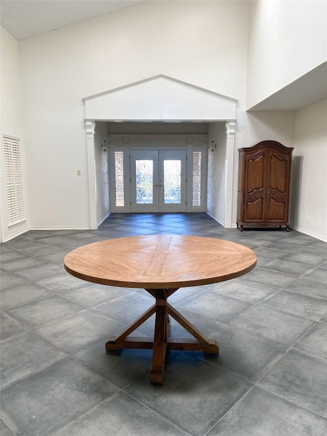 entrance foyer with a high ceiling