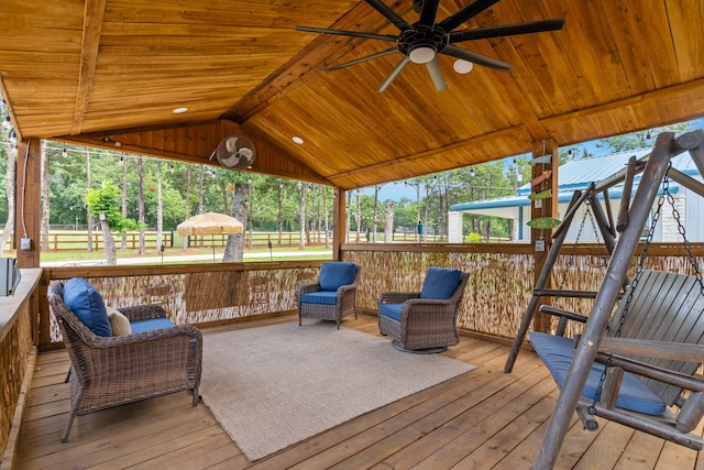 86593 N State Highway 289, Pottsboro, TX 75076 - deck with ceiling fan