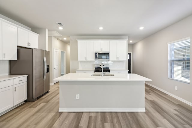 kitchen featuring white cabinetry, stainless steel appliances, and sink