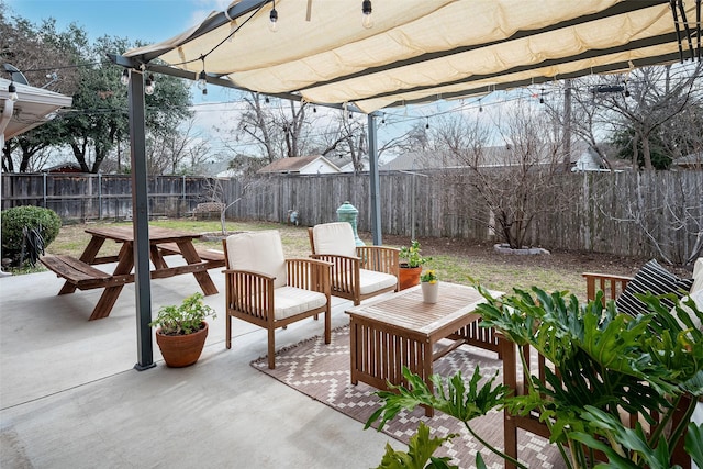 view of patio / terrace with a pergola