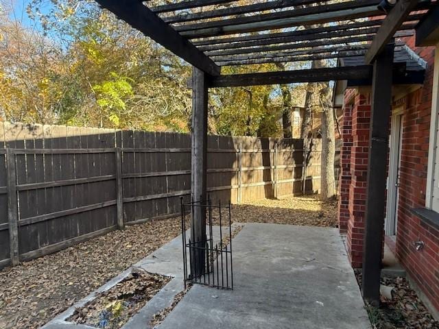 view of patio / terrace with a pergola