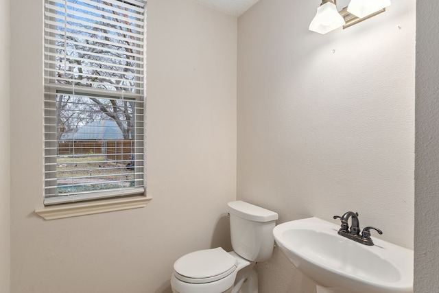 bathroom featuring sink and toilet