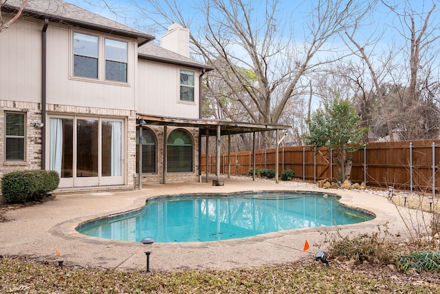 view of pool featuring a patio area