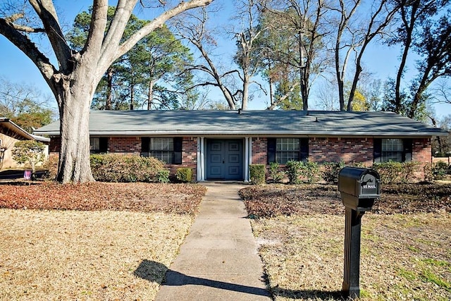 view of single story home