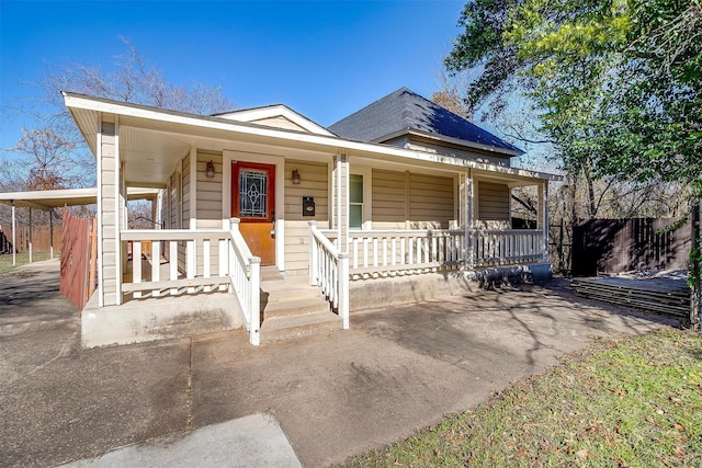 bungalow with a porch