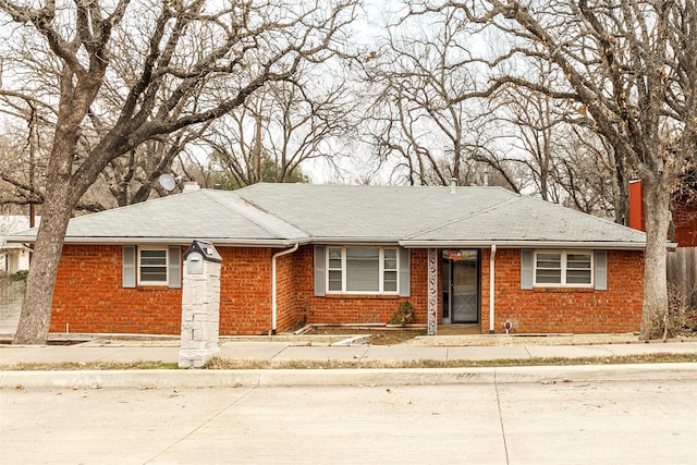 view of single story home