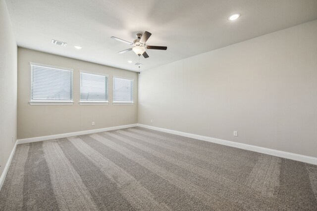 1017 Daisy Way, Crowley, TX 76036 - carpeted empty room with ceiling fan, baseboards, and recessed lighting