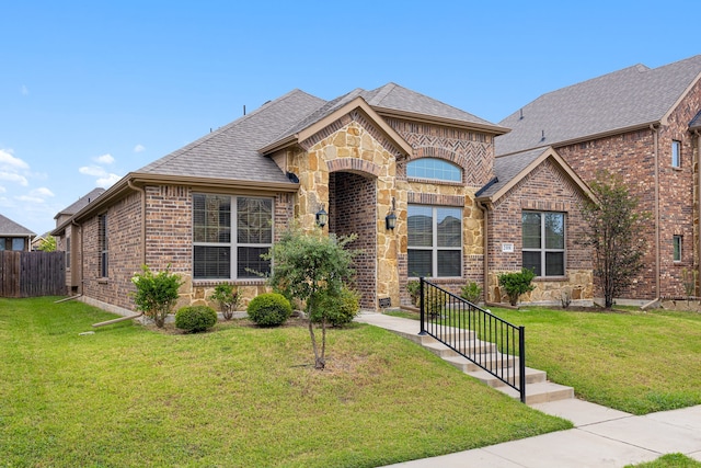 view of front of house featuring a front yard