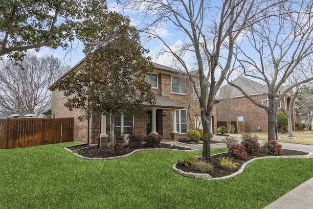 view of front of house with a front yard