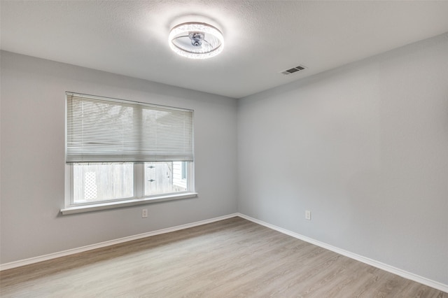 empty room featuring light wood-type flooring