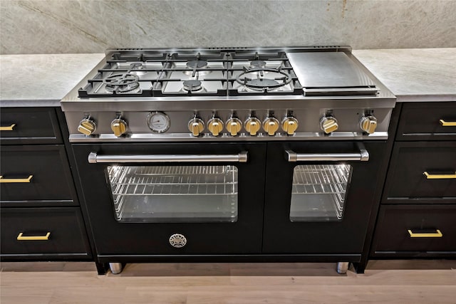 details featuring double oven range