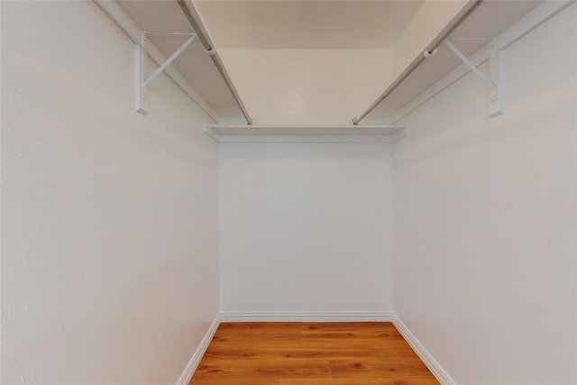 spacious closet featuring hardwood / wood-style flooring