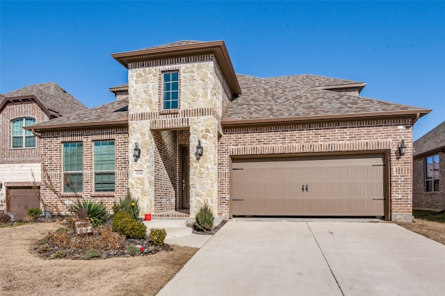 view of front of home featuring a garage