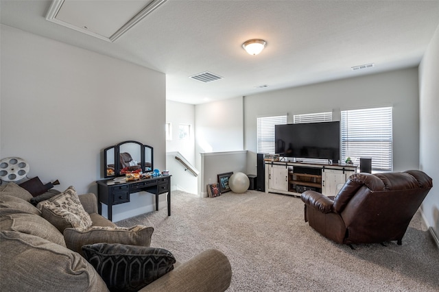 view of carpeted living room