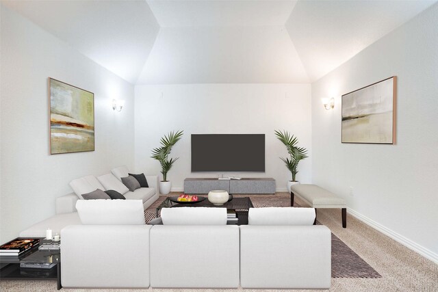 bonus room with carpet floors and vaulted ceiling