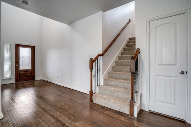 entryway featuring dark hardwood / wood-style floors