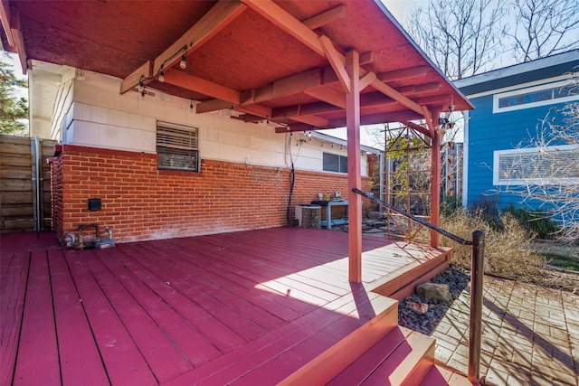 view of wooden terrace