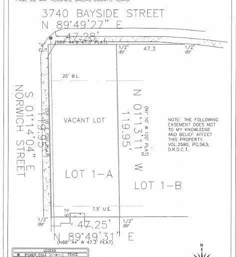 3740 Bayside St, Dallas TX, 75212 land for sale