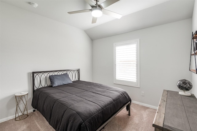 2313 Atlantic Ave, Anna, TX 75409 - carpeted bedroom with baseboards, vaulted ceiling, and a ceiling fan