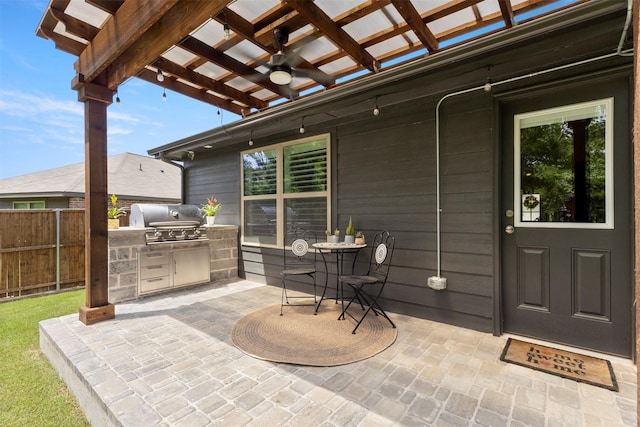 2313 Atlantic Ave, Anna, TX 75409 - view of patio with a pergola and ceiling fan