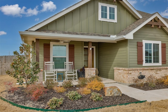 craftsman-style home with covered porch