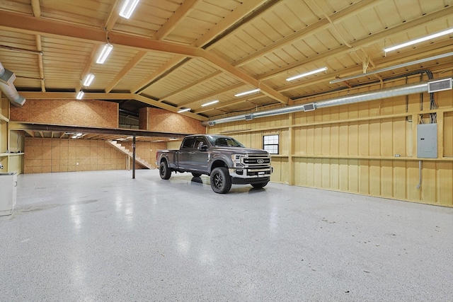 garage featuring electric panel