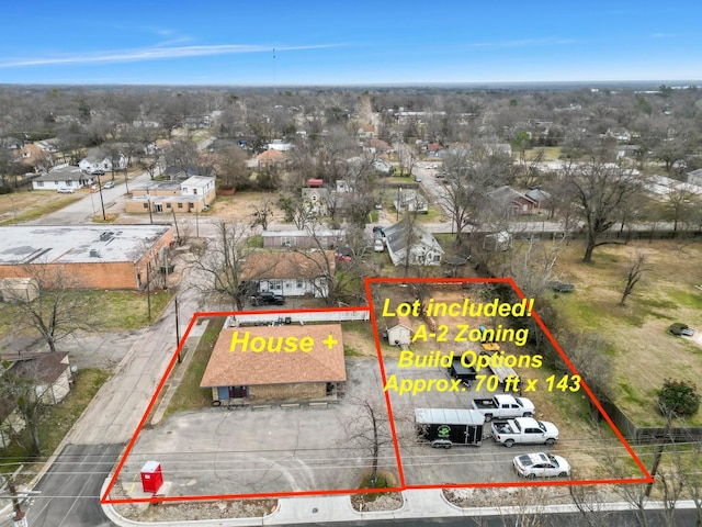 drone / aerial view featuring a residential view