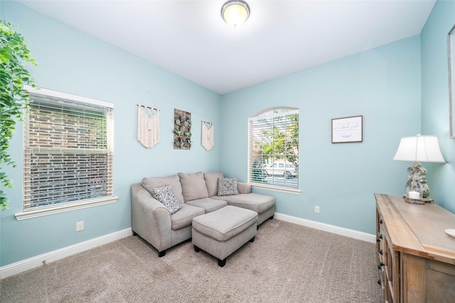 view of carpeted living room