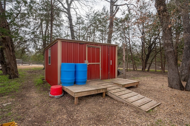 view of outdoor structure