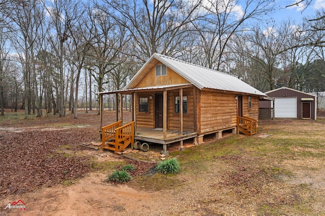 view of outdoor structure with a garage