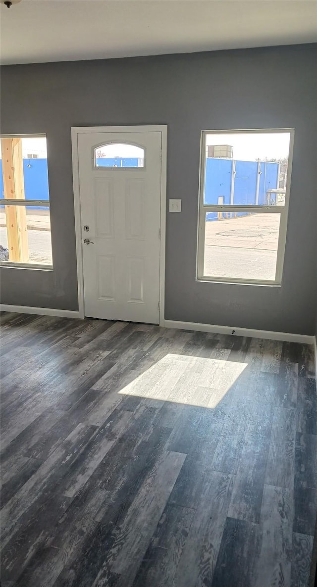 entrance foyer with hardwood / wood-style floors