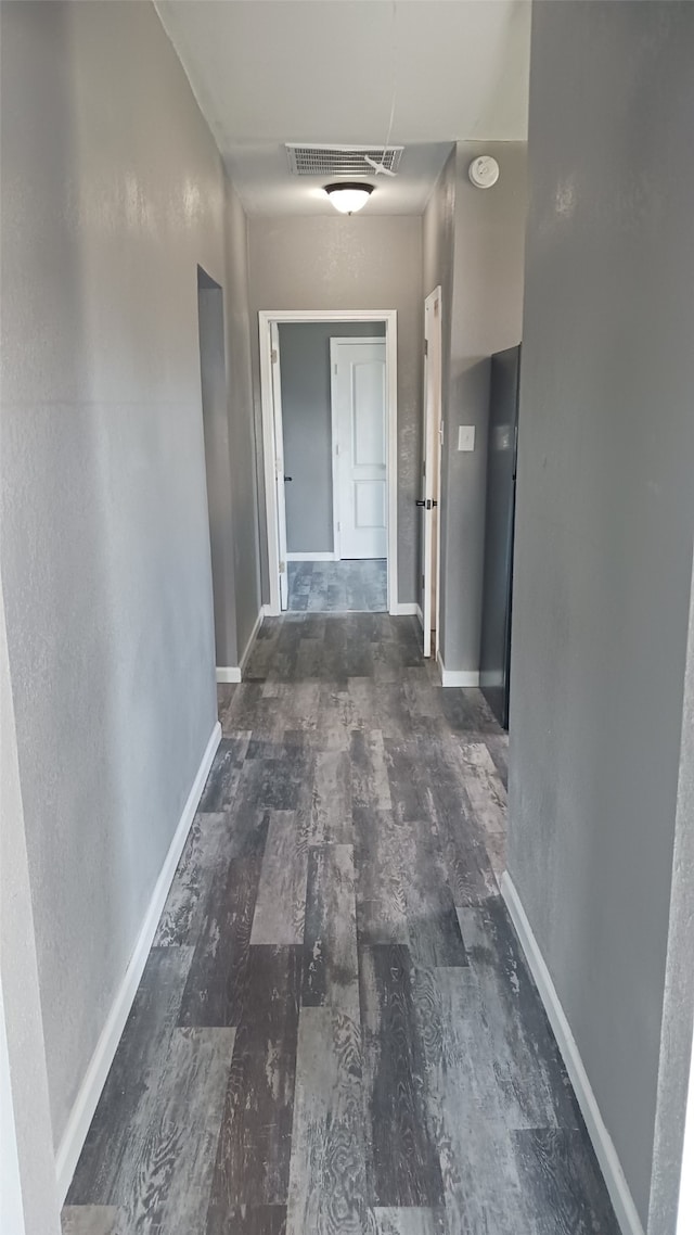 hall featuring dark hardwood / wood-style flooring