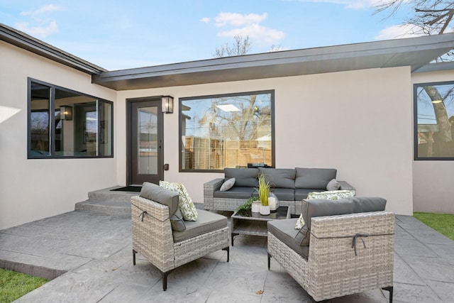 view of patio / terrace featuring an outdoor living space