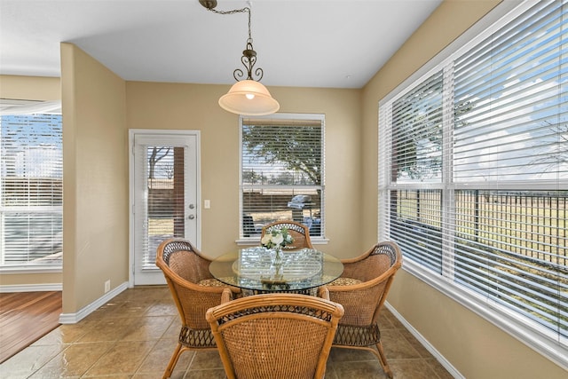 view of dining space