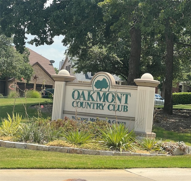 view of community sign