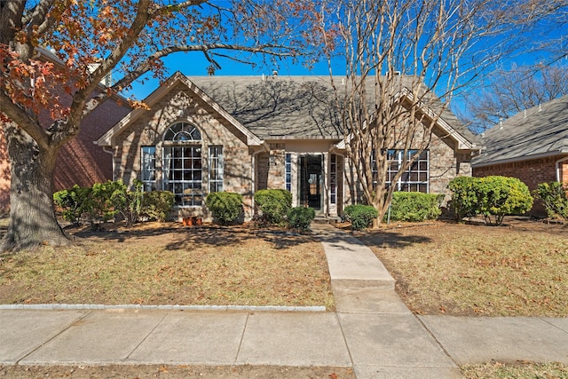 view of front facade with a front yard