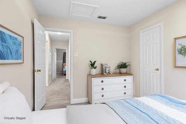 view of carpeted bedroom