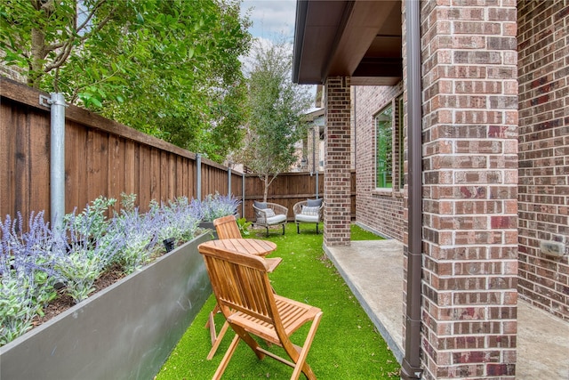 view of yard featuring a patio area