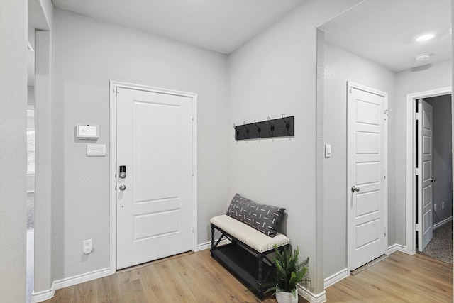 entrance foyer featuring light hardwood / wood-style flooring