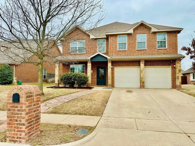 view of front facade featuring a garage