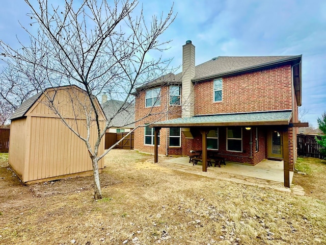 back of property featuring a patio