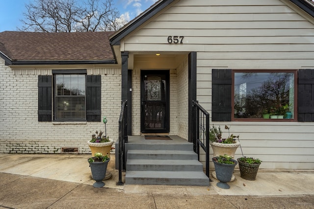 view of exterior entry