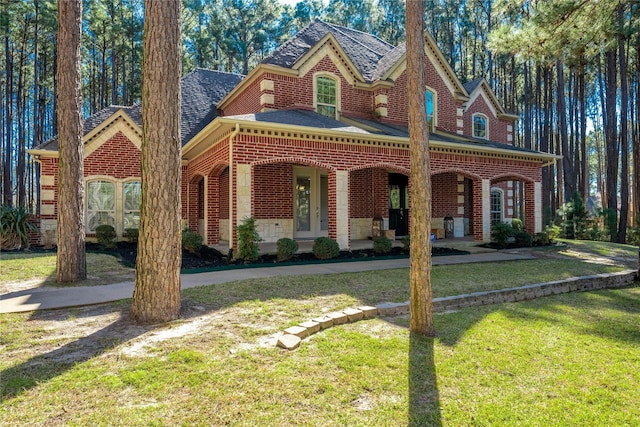 view of front of house featuring a front yard